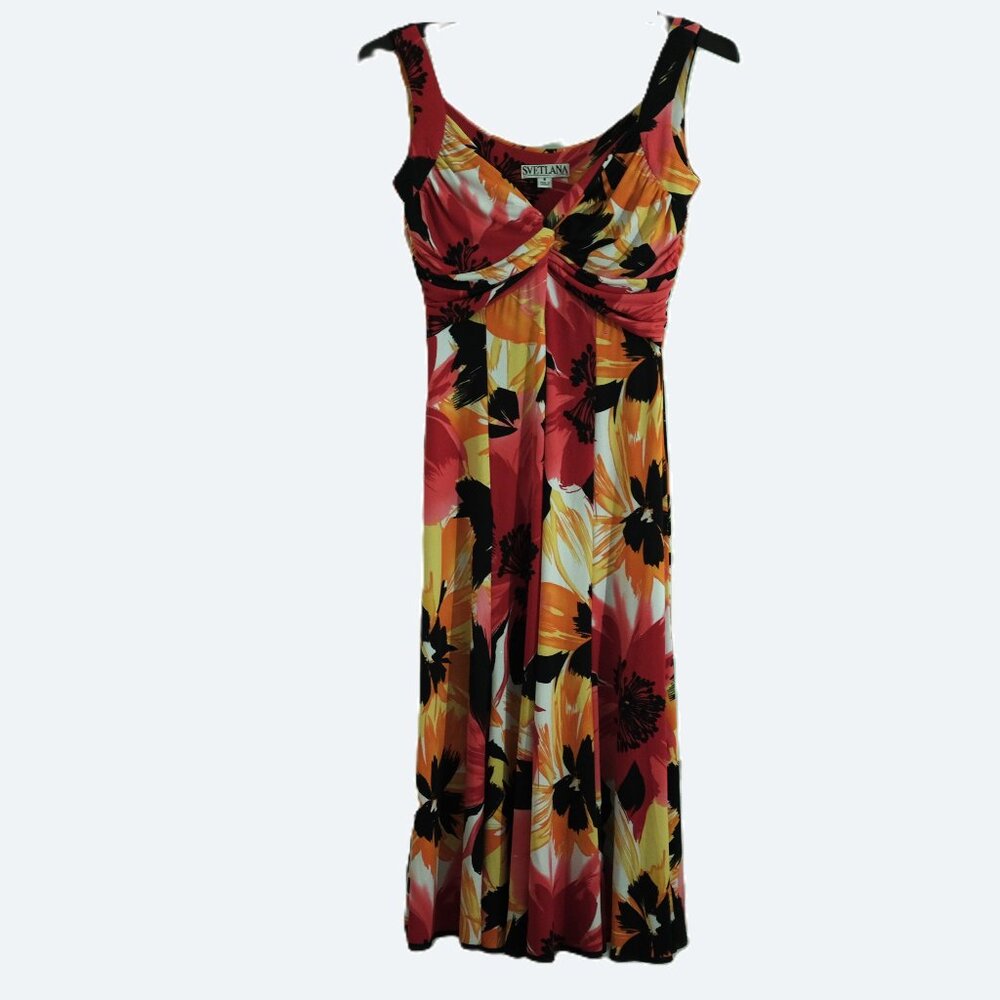 Svetlana floral ruched dress size 6
